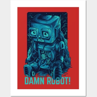 damn robot remastered Posters and Art